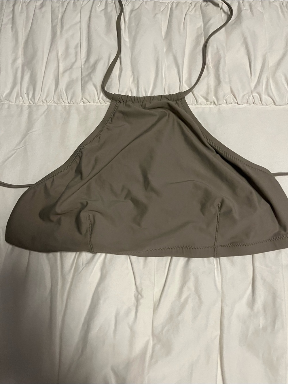 J Crew Cropped Halter Bikini Top LARGE COLOR: EARTH
